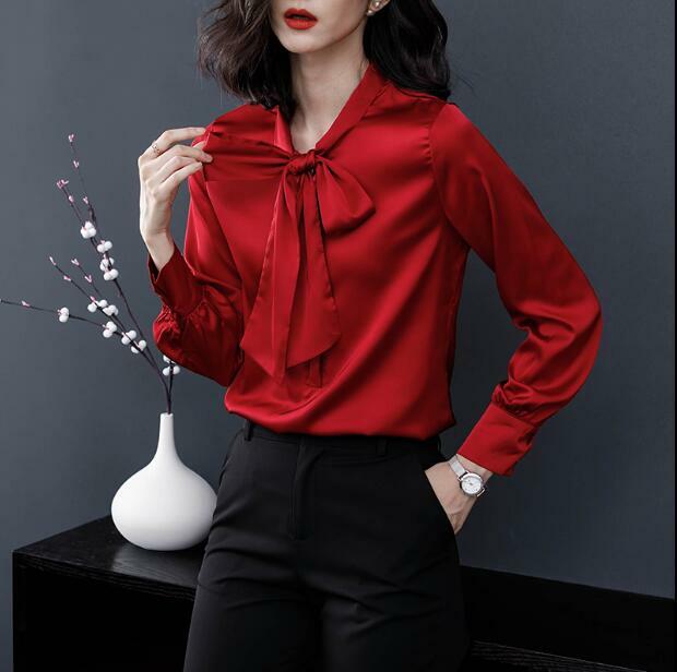 satin silk blouses shirts